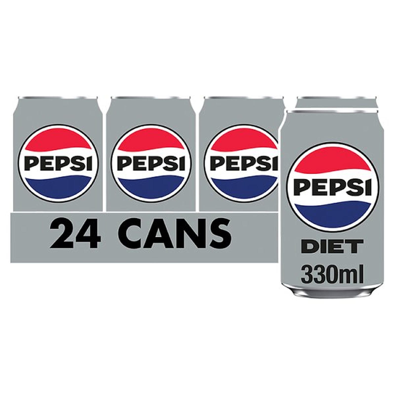 Diet Pepsi Cola Cans 24 x 330ml