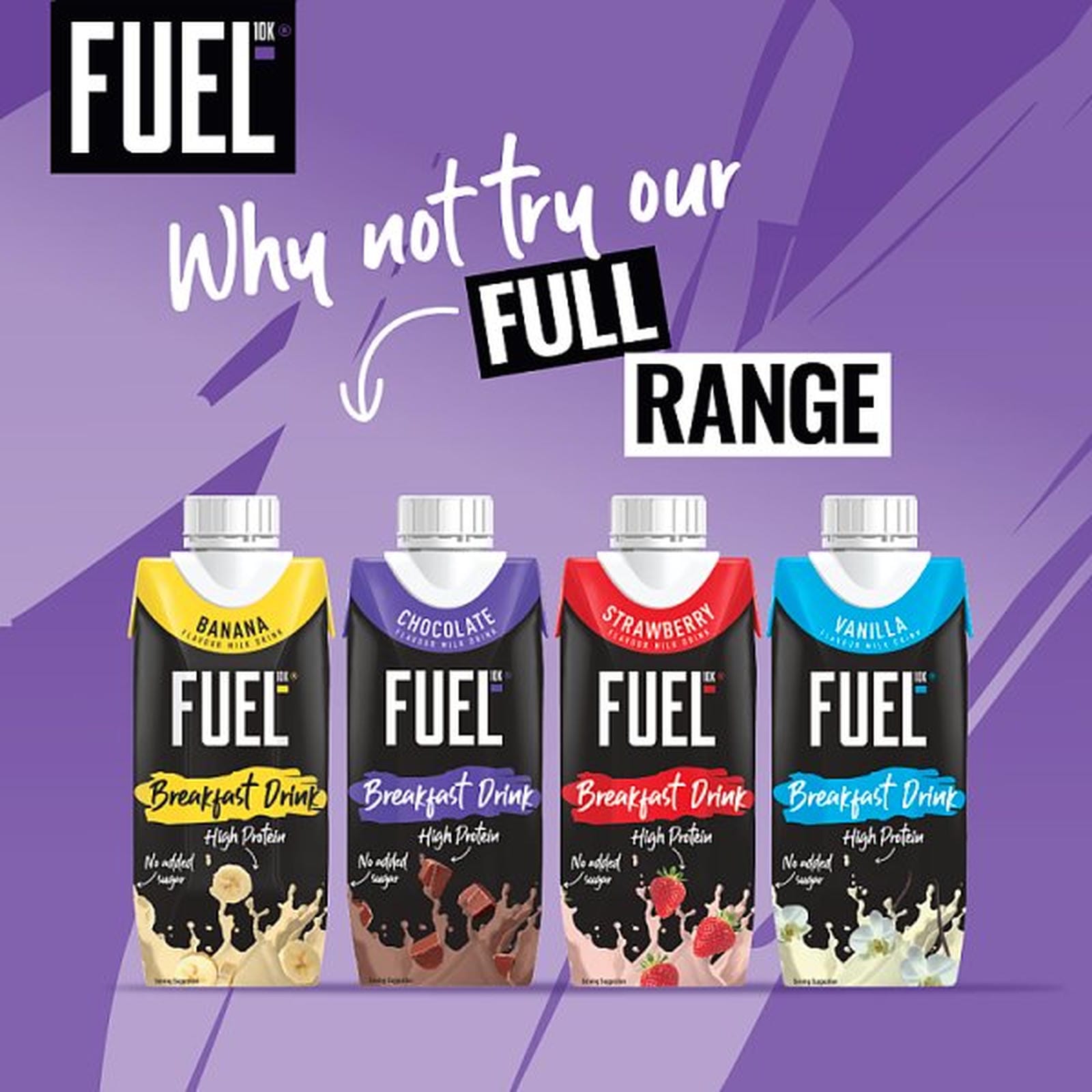FUEL10K Vanilla High Protein Milk Breakfast Drink 330ml