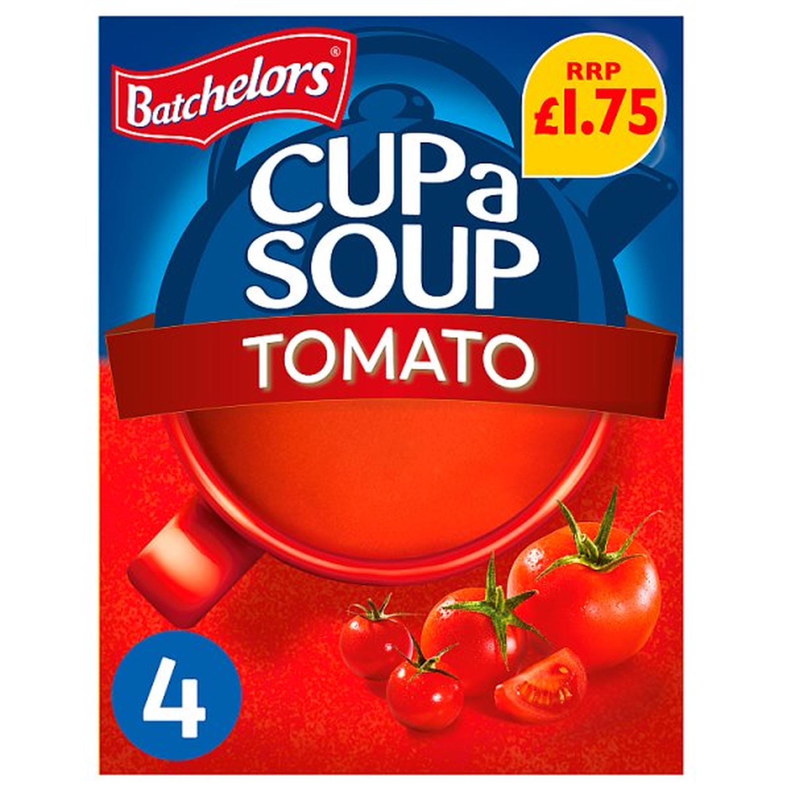 Batchelors Cup a Soup Tomato 4 Instant Soup Sachets 93g