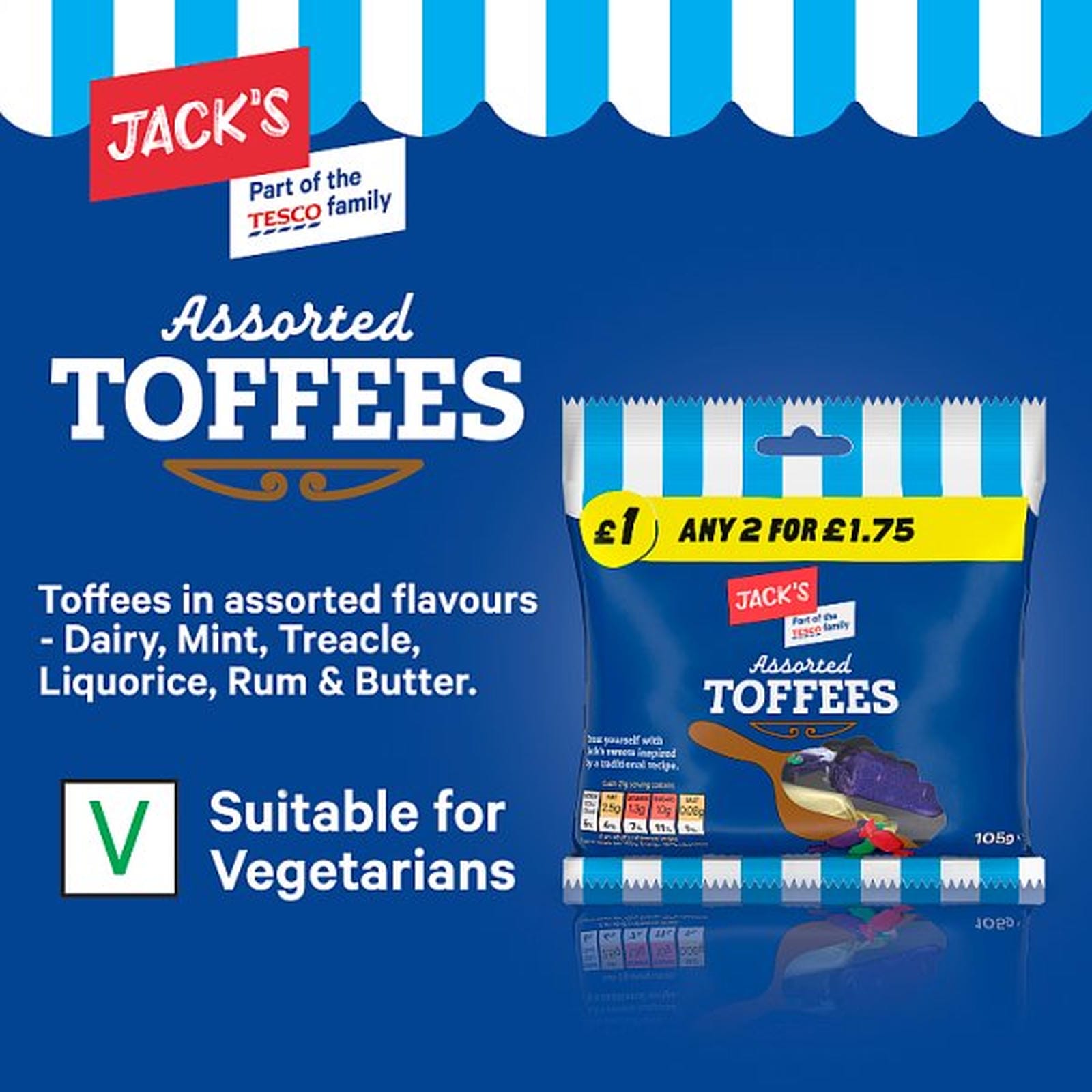 Jack's Assorted Toffees 105g