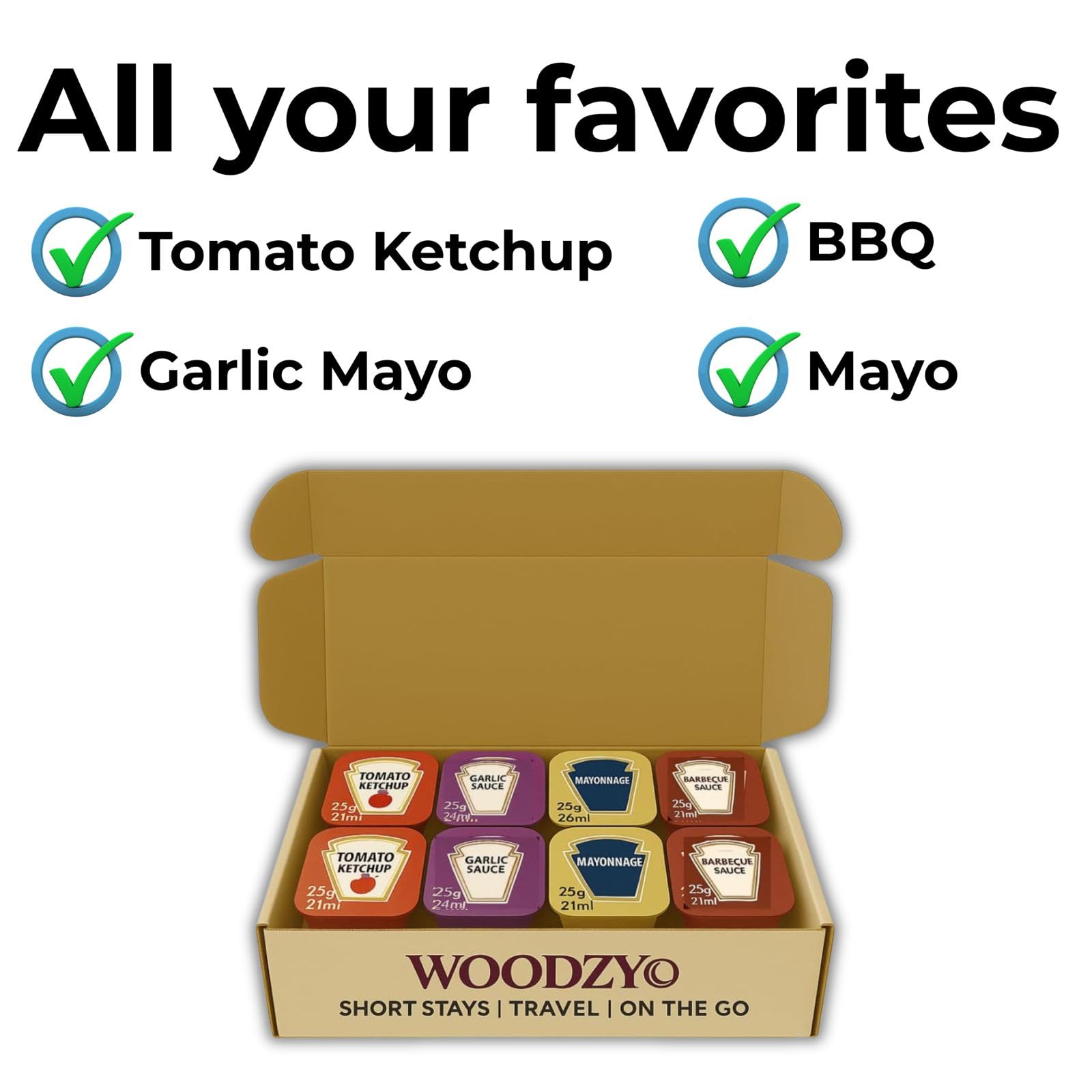 Dip Pots Condiment Multi Pack 20 Dip Pots Mayo Ketchup BBQ Garlic Individually Packaged For Travel And Camping
