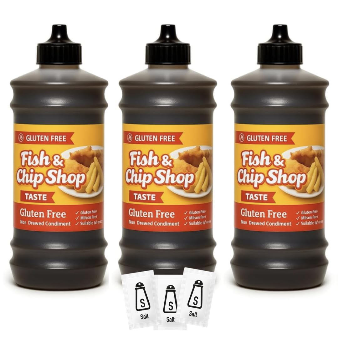 Gluten Free Chip Shop Maltflaven Non Brewed Condiment Coeliac Friendly Ready to Use 315ml Pack of 3