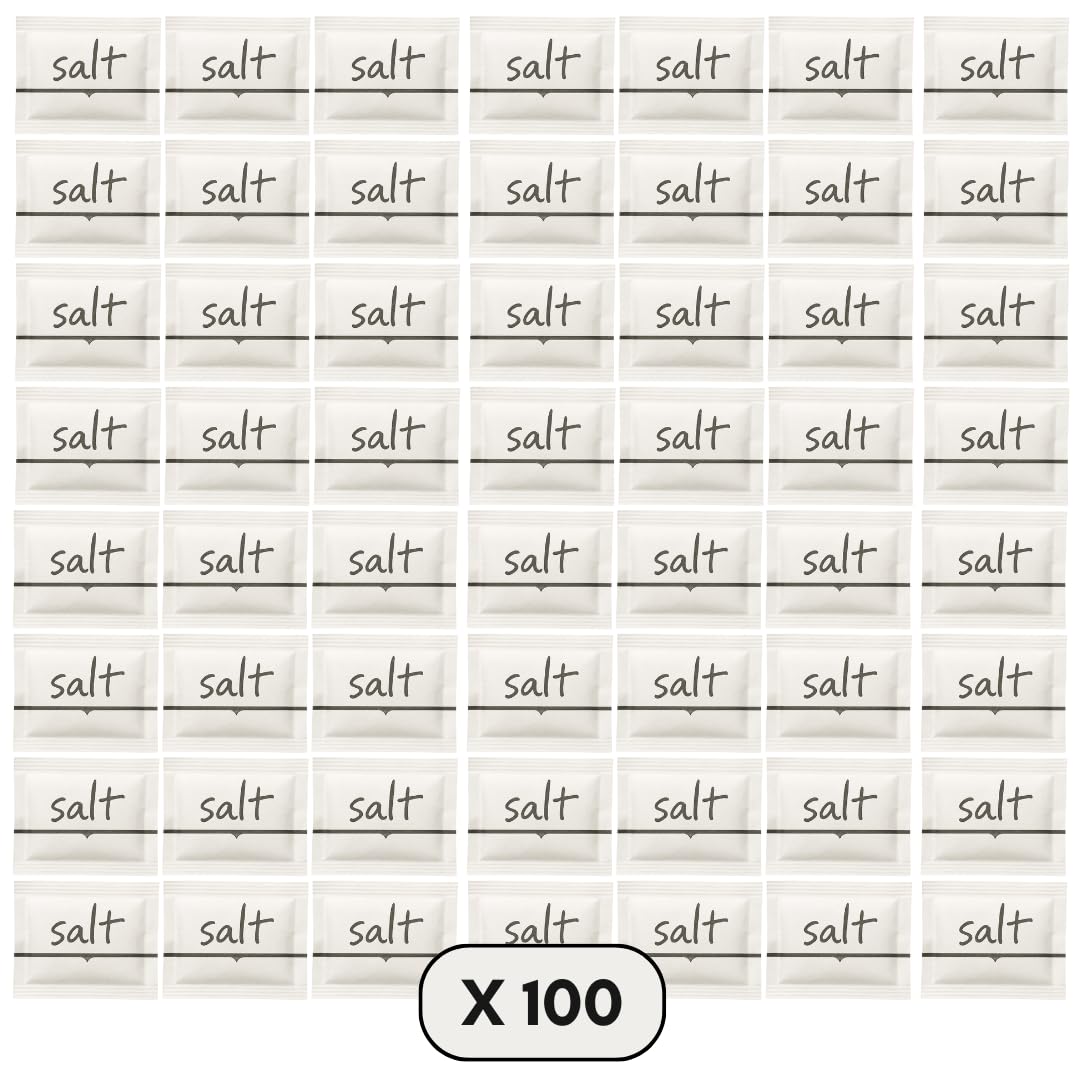 Salt And Pepper Sachet Bundle Travel-Size Condiments 200 Packets For Hotels And Catering