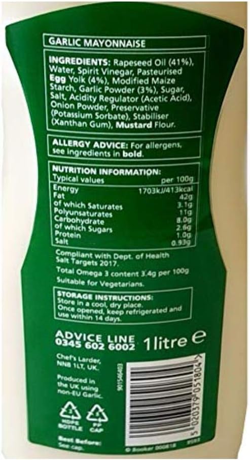 Chef's Larder Caesar Dressing 1 Litre