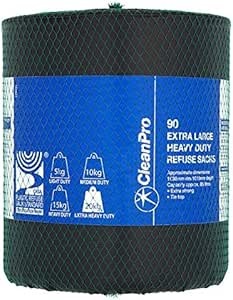 CleanPro Refuse Sacks Heavy Duty Extra Large 90-Pack Foodservice Use Suitable For Busy Venues