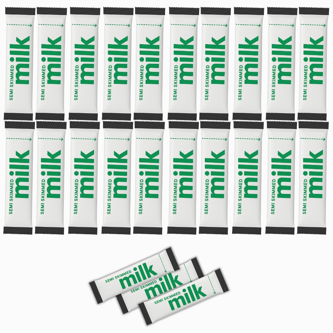 Lakeland UHT Milk Sachets 10ml Single-Use Portions For Coffee On The Go For Office And Travel Use