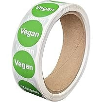 25mm Circular adhesive VEGETARIAN LABEL – 1 x 500s