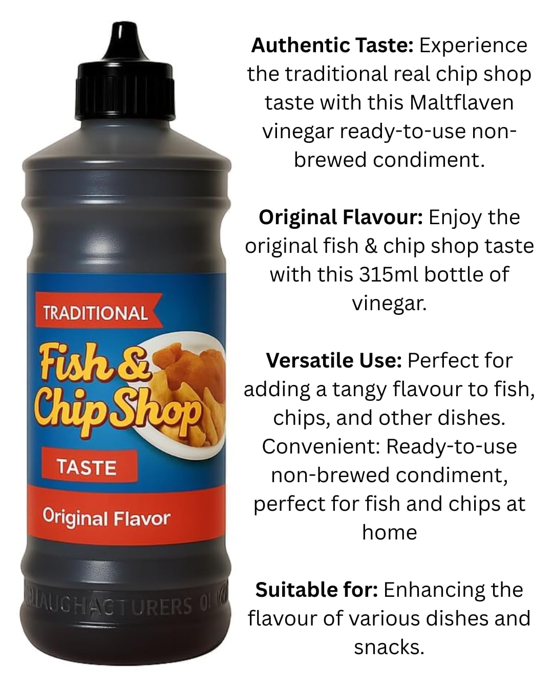 Fish And Chip Shop Set Traditional Non-Brewed, Gluten-Free Non-Brewed And Onion Flavour 315ml Bottles X3