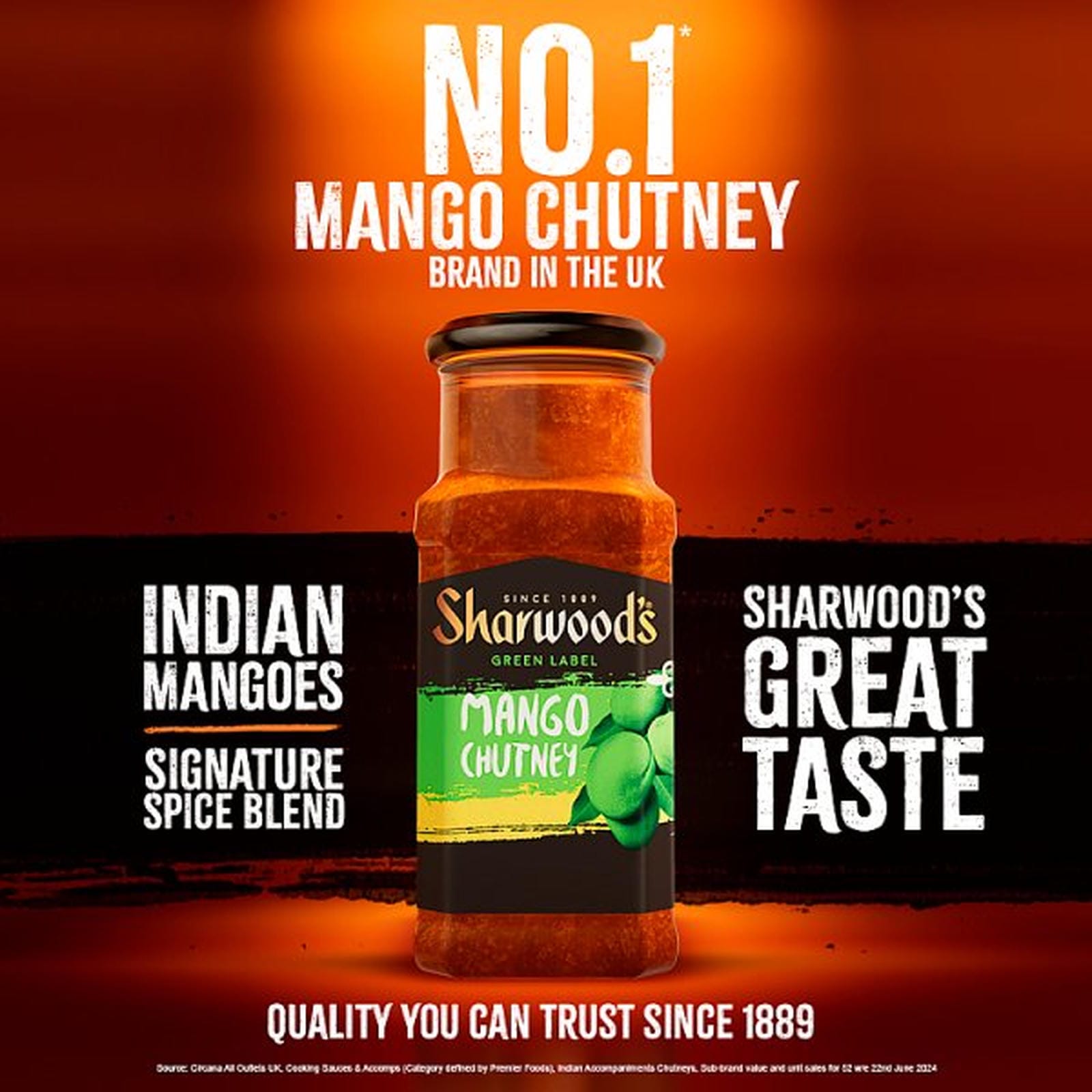 Sharwood's Green Label Mango Chutney 227g