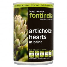 Fontinella Artichoke Hearts in Brine 390g Jar Ready to Use for Salads and Antipasti