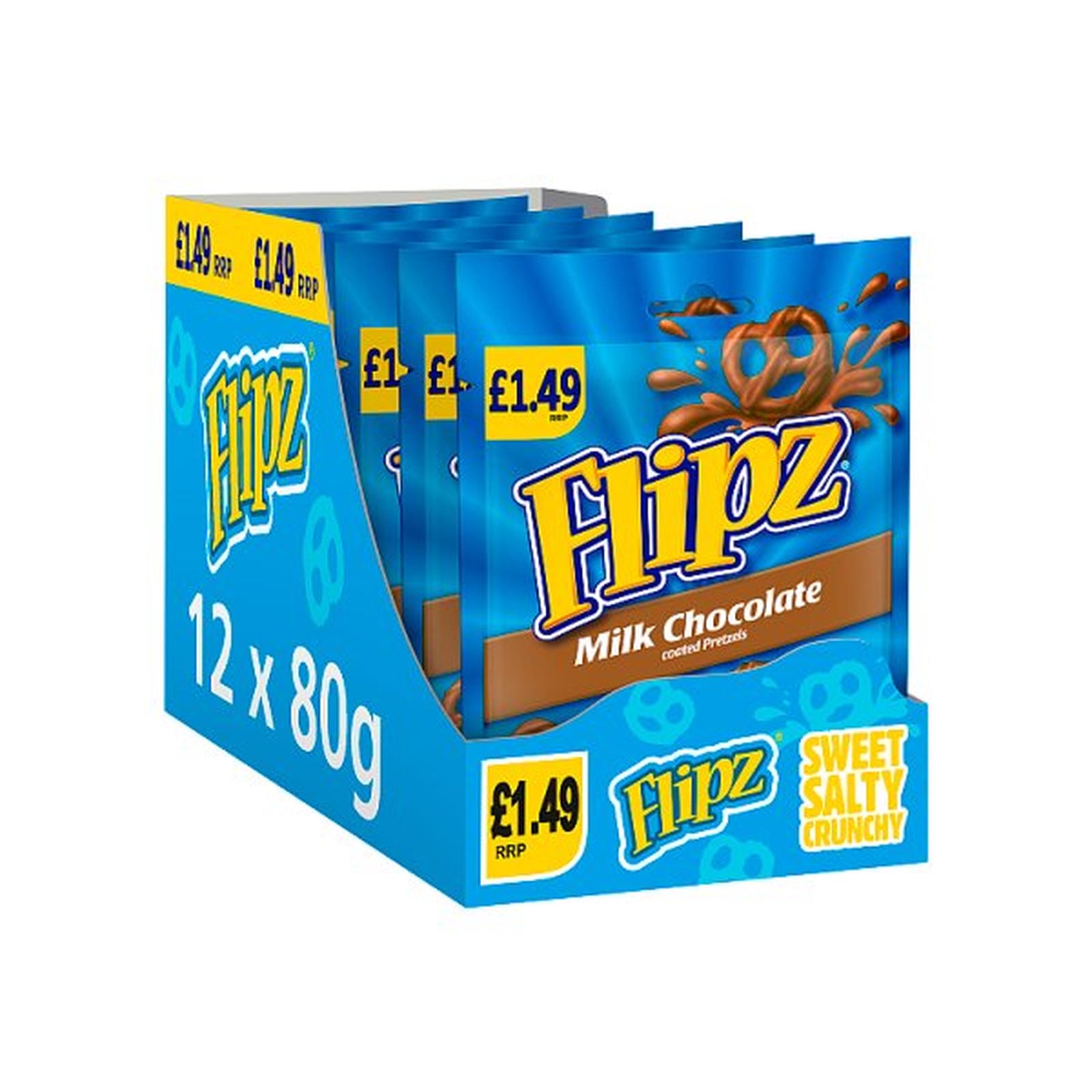 Flipz Milk Chocolate Coated Pretzel Snacks £1.49 PMP 80g