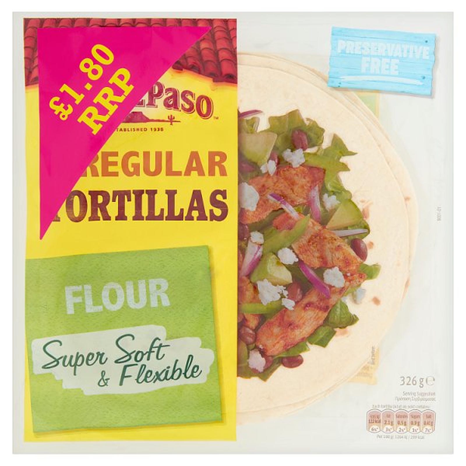 Old El Paso Regular Tortillas 326g RRP £1.80