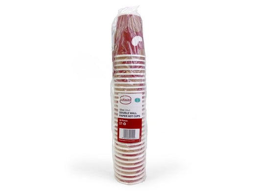 Infiniti 30 Double Wall Paper Hot Cups 12oz (35cl) – 16 x 30s