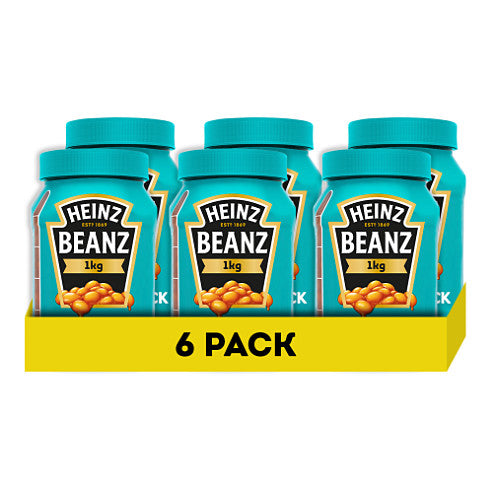 Heinz Beanz Fridge Pack 6 X 1Kg Foodservice Multi Pack For Retail Kitchens And Catering