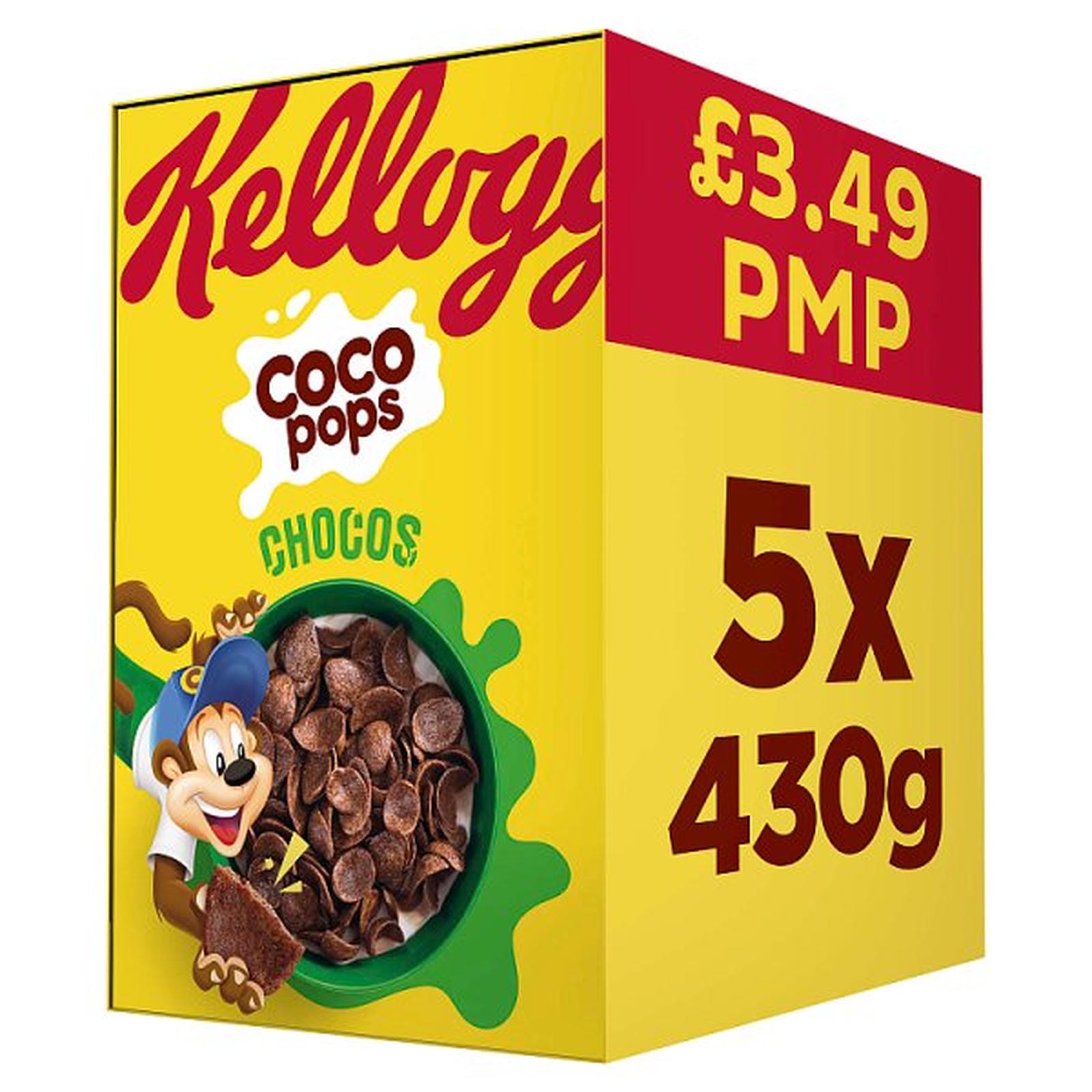Kellogg's Coco Pops Chocos Breakfast Cereal 5x430g PMP £3.49