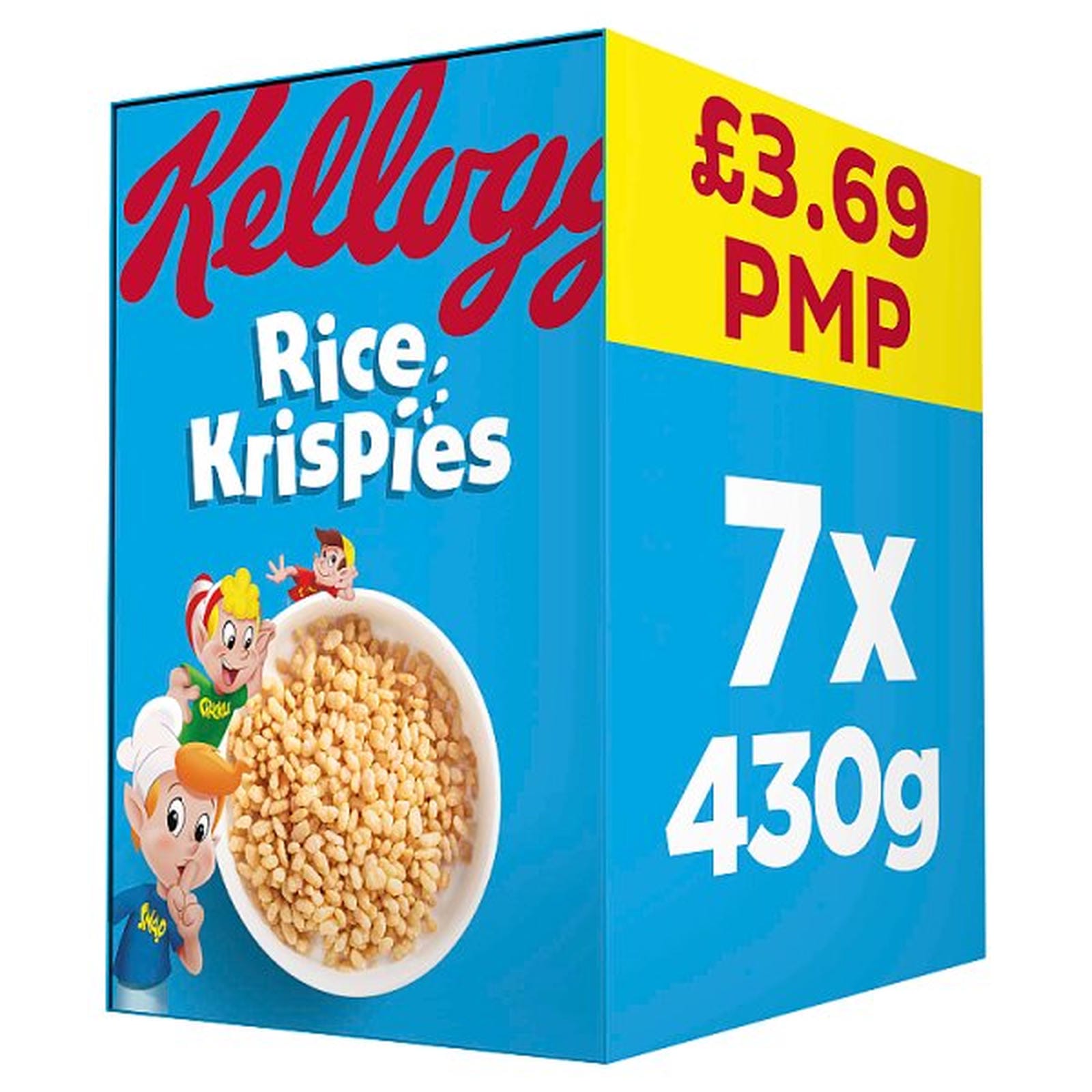 Kellogg's Rice Krispies Breakfast Cereal 7x430g PMP £3.69