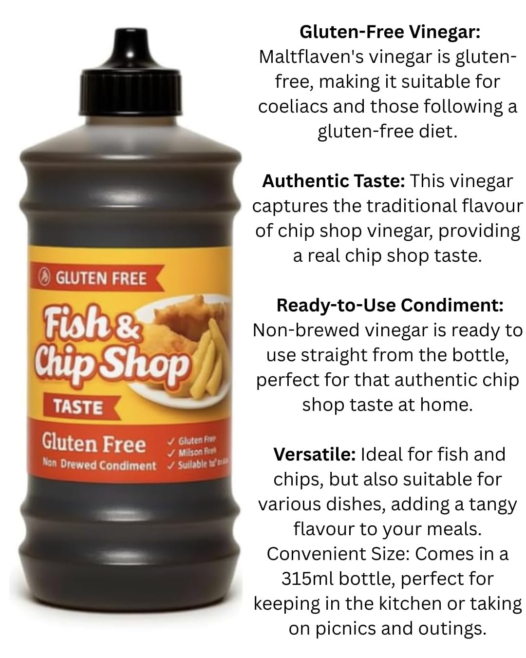 Fish And Chip Shop Set Traditional Non-Brewed, Gluten-Free Non-Brewed And Onion Flavour 315ml Bottles X3
