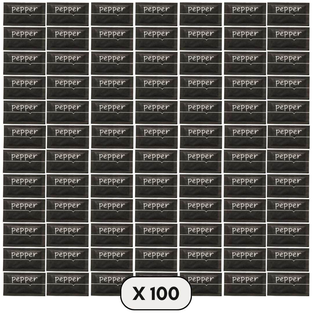 Salt And Pepper Sachet Bundle Travel-Size Condiments 200 Packets For Hotels And Catering