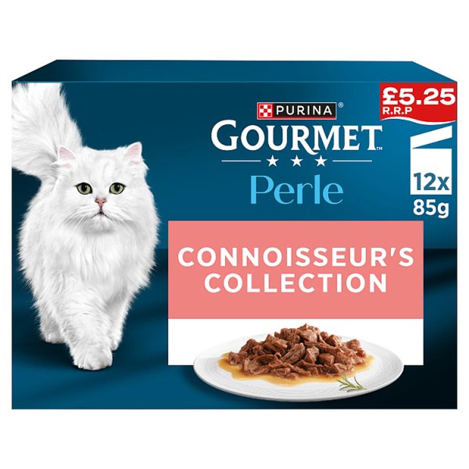GOURMET Perle Mini Fillets in Gravy Connoisseur's Collection Wet Cat Food 12x85g
