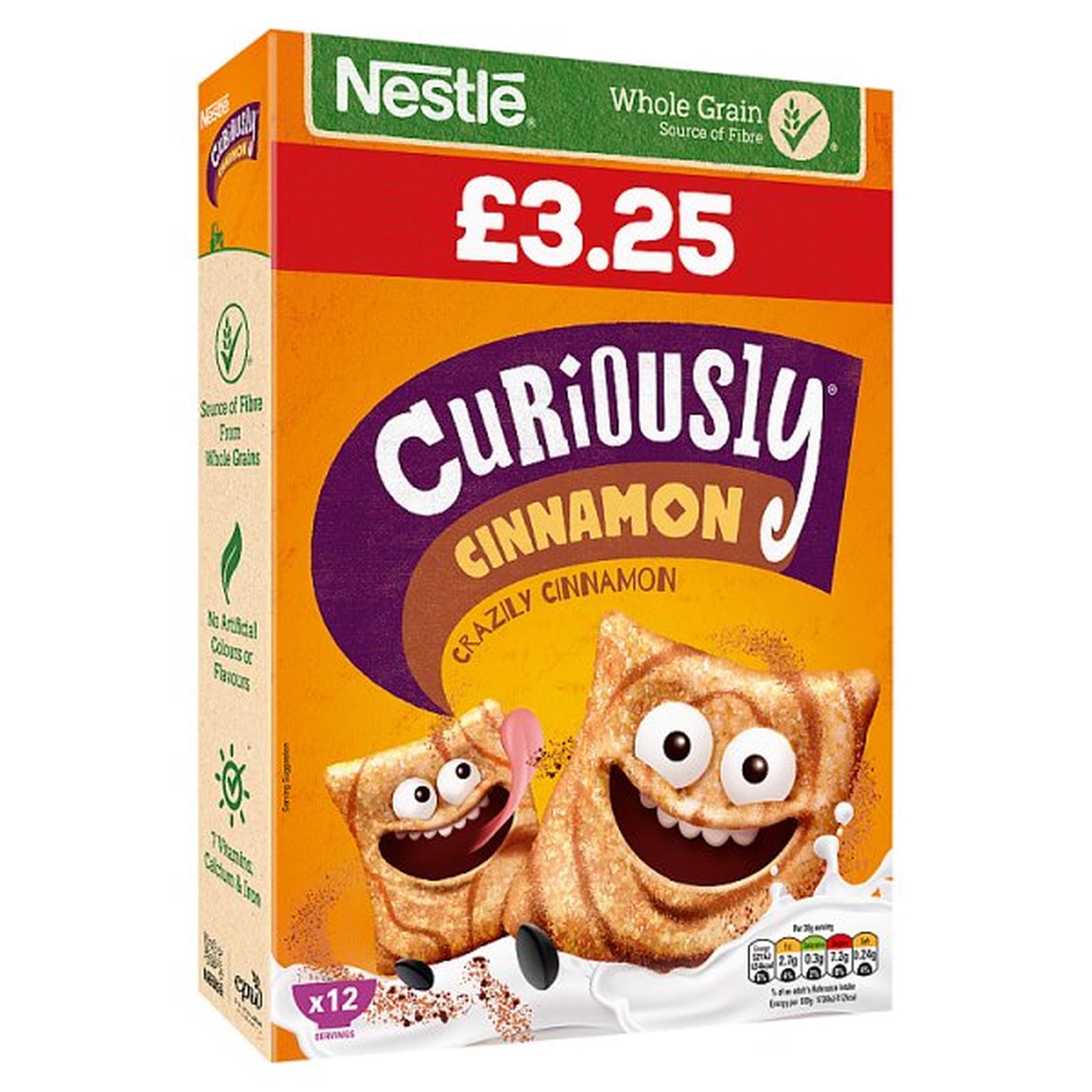 Nestlé Curiously Cinnamon Breakfast Cereal 375g