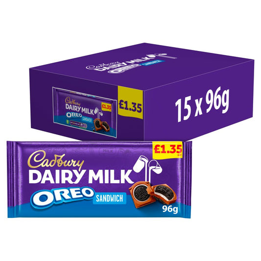 Cadbury Dairy Milk Oreo Chocolate Bar 96g – 15 x 96g