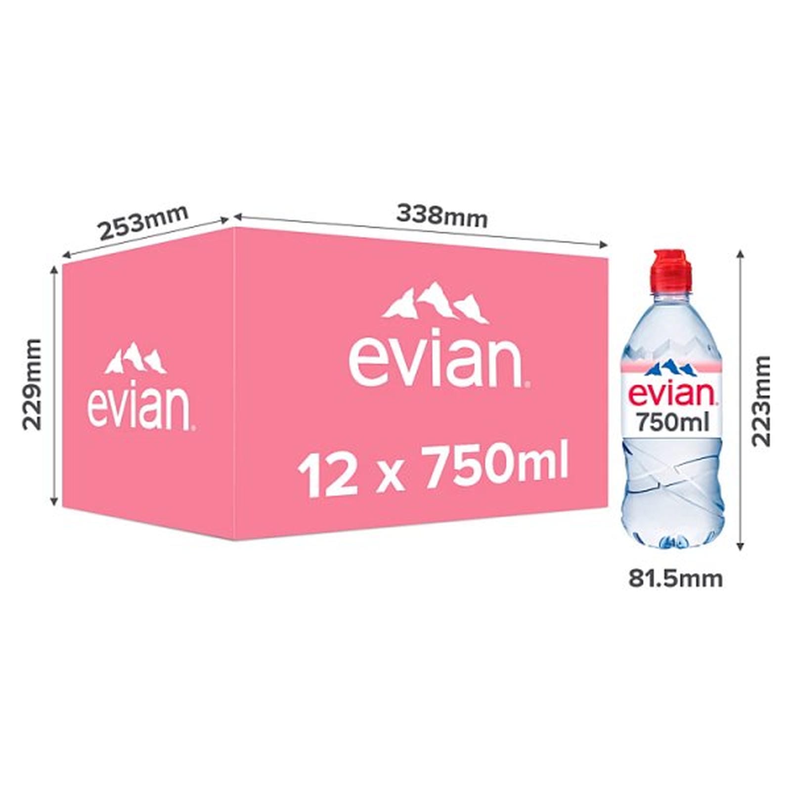 evian Still Natural Mineral Water 12 x 750ml