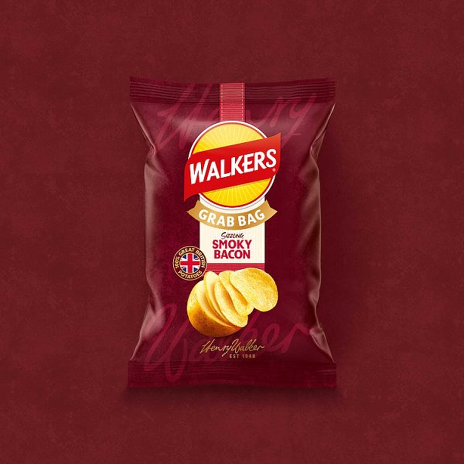 Walkers Smoky Bacon Grab Bag Crisps 45g