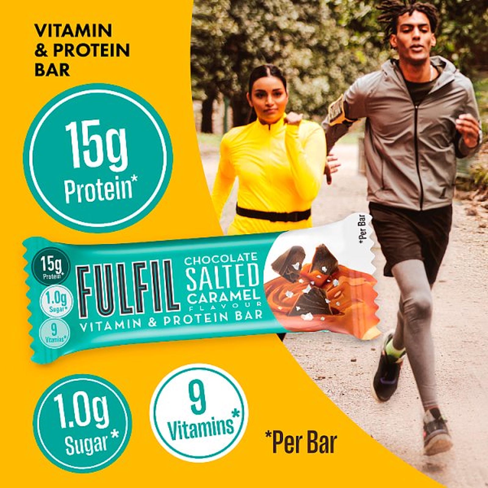 Fulfil Chocolate Peanut Butter Flavour Vitamin & Protein Bar 40g
