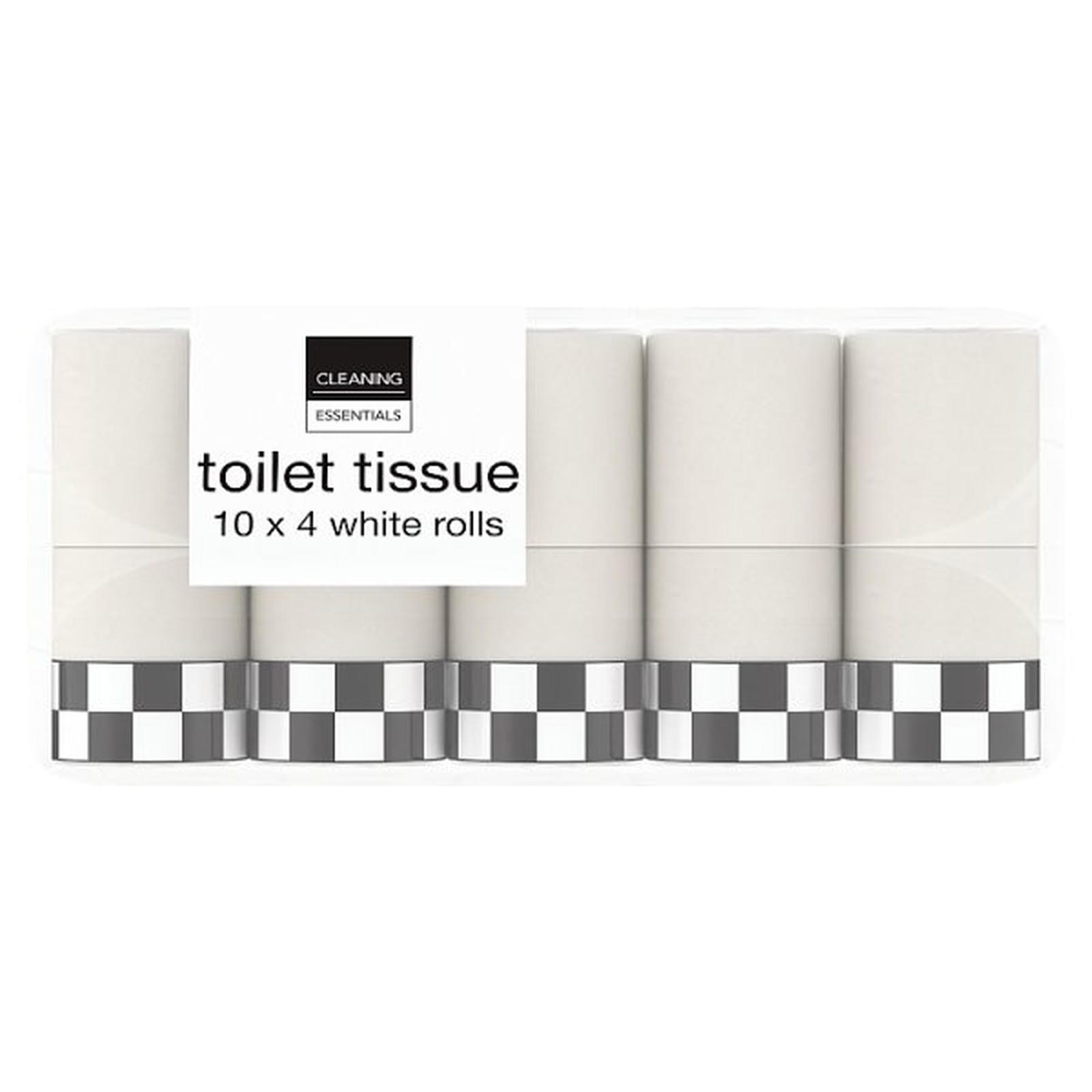 Cleaning Essentials Toilet Tissue 4 White Rolls