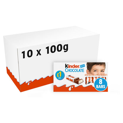 Kinder Small Chocolate Bars Multipack 8 x 12.5g PMP – 40 x 100g