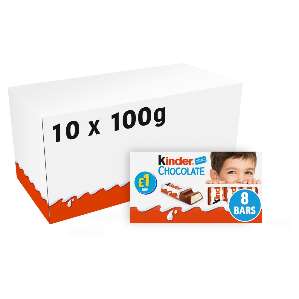 Kinder Small Chocolate Bars Multipack 8 x 12.5g PMP – 40 x 100g