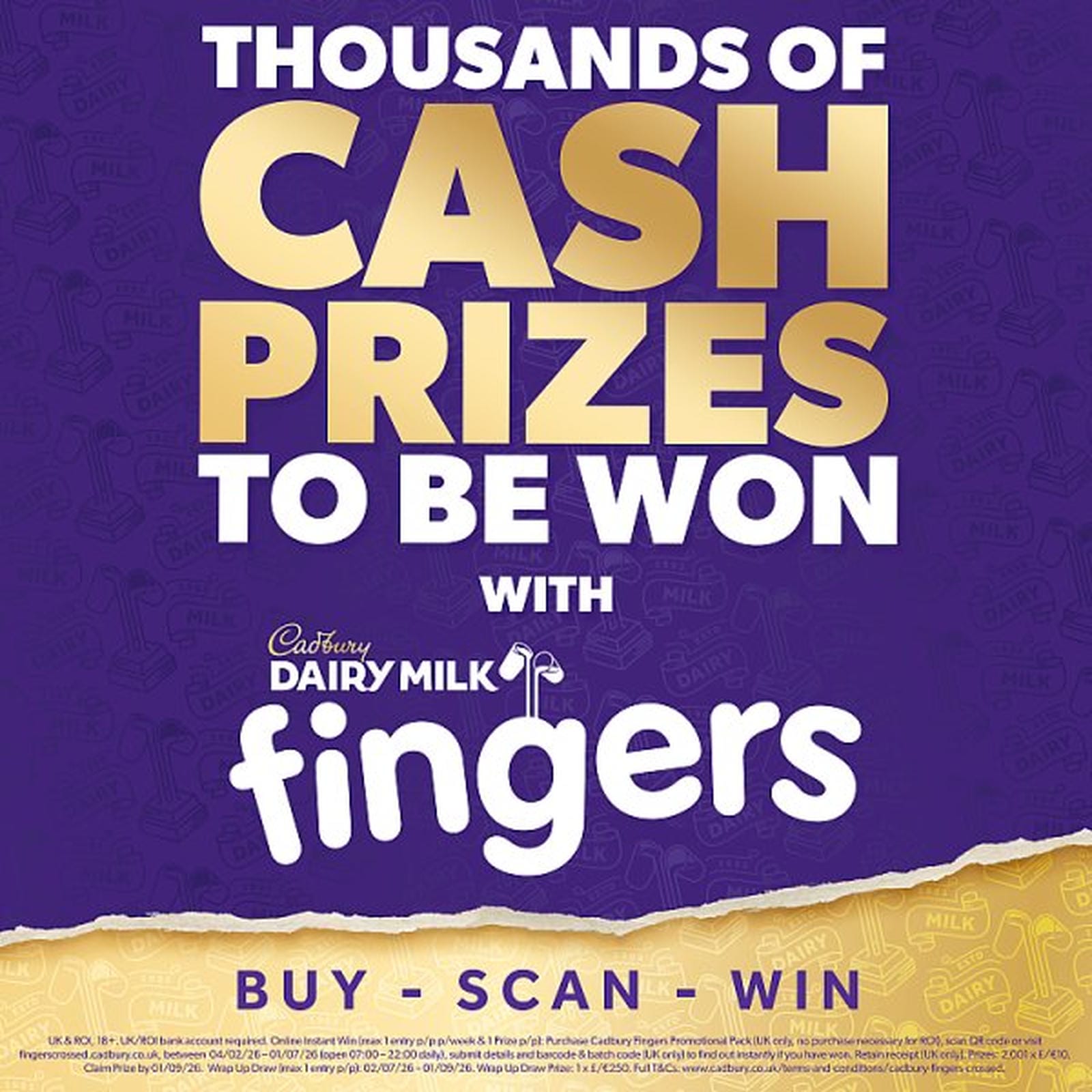 Cadbury Dairy Milk Fingers Milk Chocolate Covered Biscuits 114g PMP £1.65