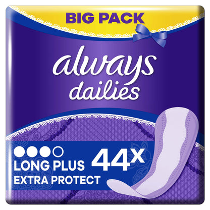 Always Dailies Extra Protect Panty Liners Long Plus 44 Panty Liners