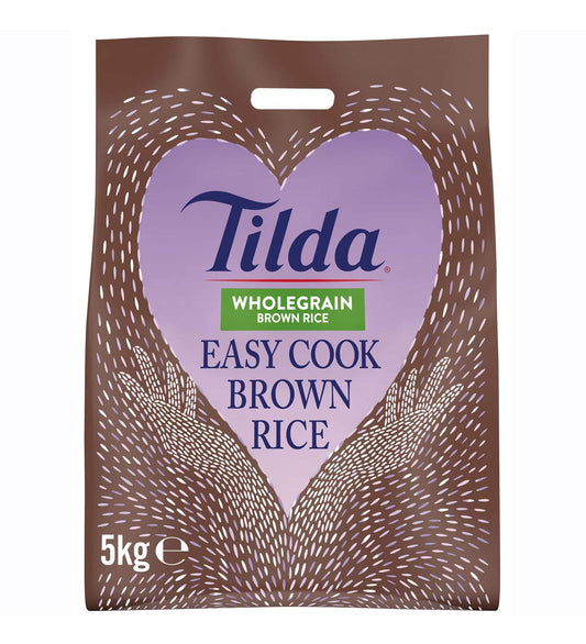 Tilda Easy Cook Wholegrain Brown Rice 5kg – 1 x 5kg