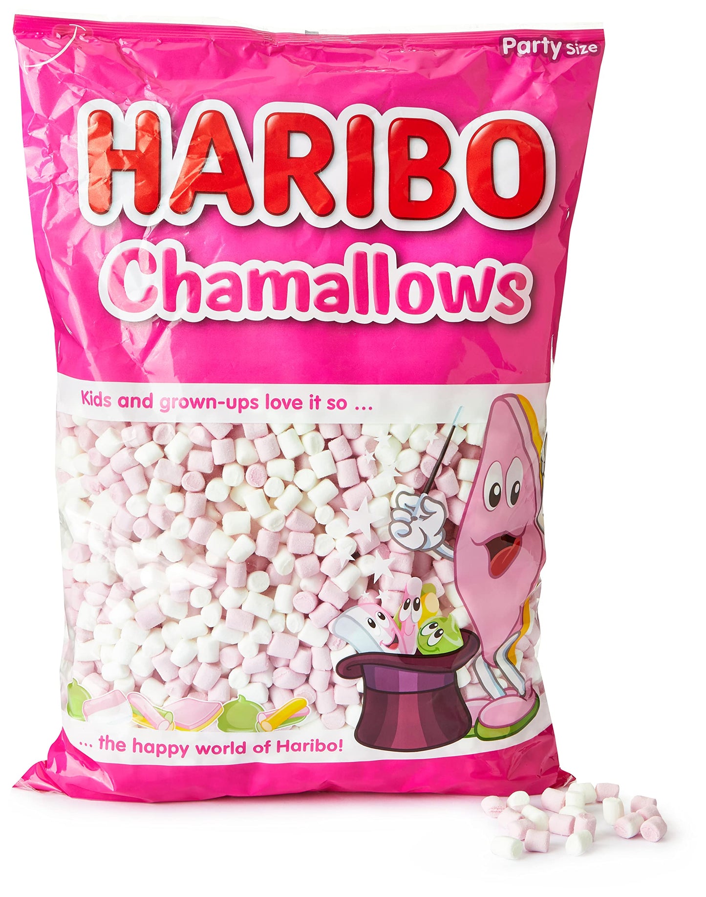 HARIBO Chamallows Mini Marshmallows Pink & White Bag 1kg – 1 x 1Kg