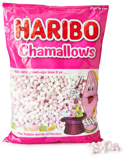 HARIBO Chamallows Mini Marshmallows Pink & White Bag 1kg – 1 x 1Kg