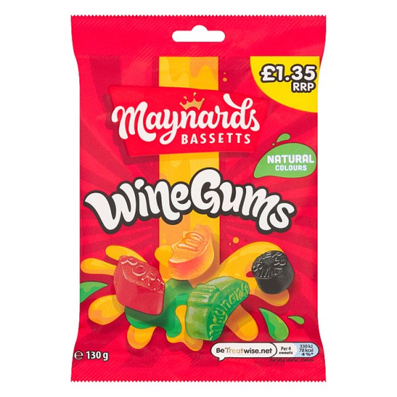 Maynards Bassetts Wine Gums Sweets Sharing Bag £1.35 PMP 130g