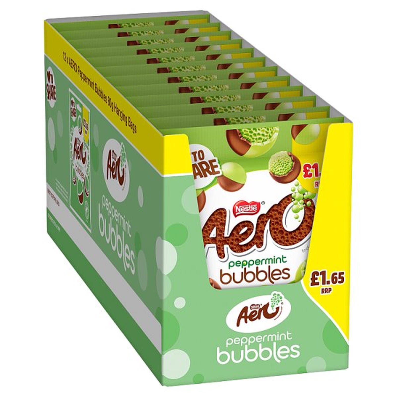 Aero Bubbles Peppermint Milk Chocolate Sharing Bag 80g PMP £1.65