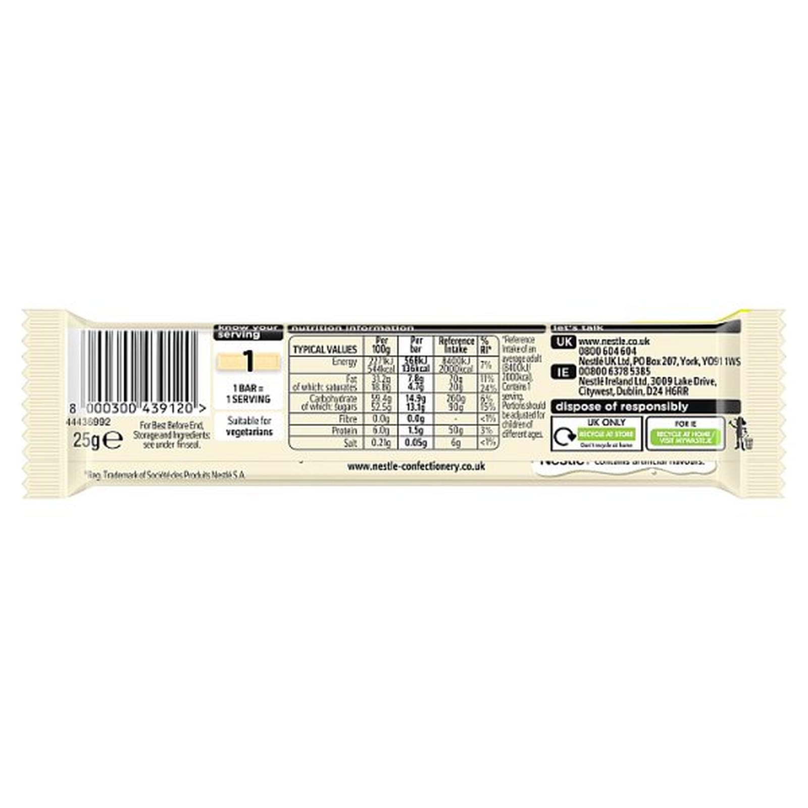 Milkybar White Chocolate Bar 25g PMP 89p
