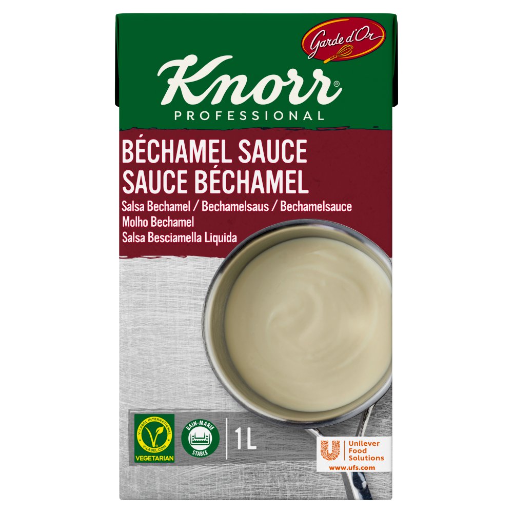 Knorr Bechamel Sauce Garde d'Or Ready-To-Use 1 Litre Foodservice Multi Pack 6 x 1 Litre
