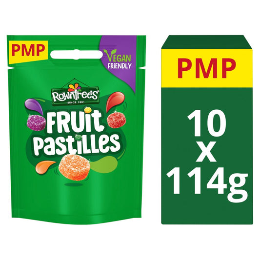 Rowntree's Fruit Pastilles Sweets Sharing Bag 114g PMP £1.25 – 10 x 114g