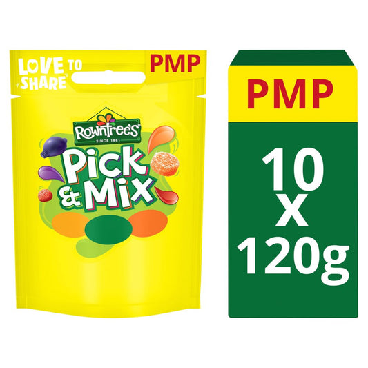 Rowntree's Pick & Mix Sweets Sharing Bag 120g PMP £1.25 – 10 x 120g