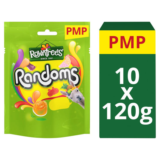 Rowntree's Randoms Sweets Sharing Bag 120g PMP £1.25 – 10 x 120g