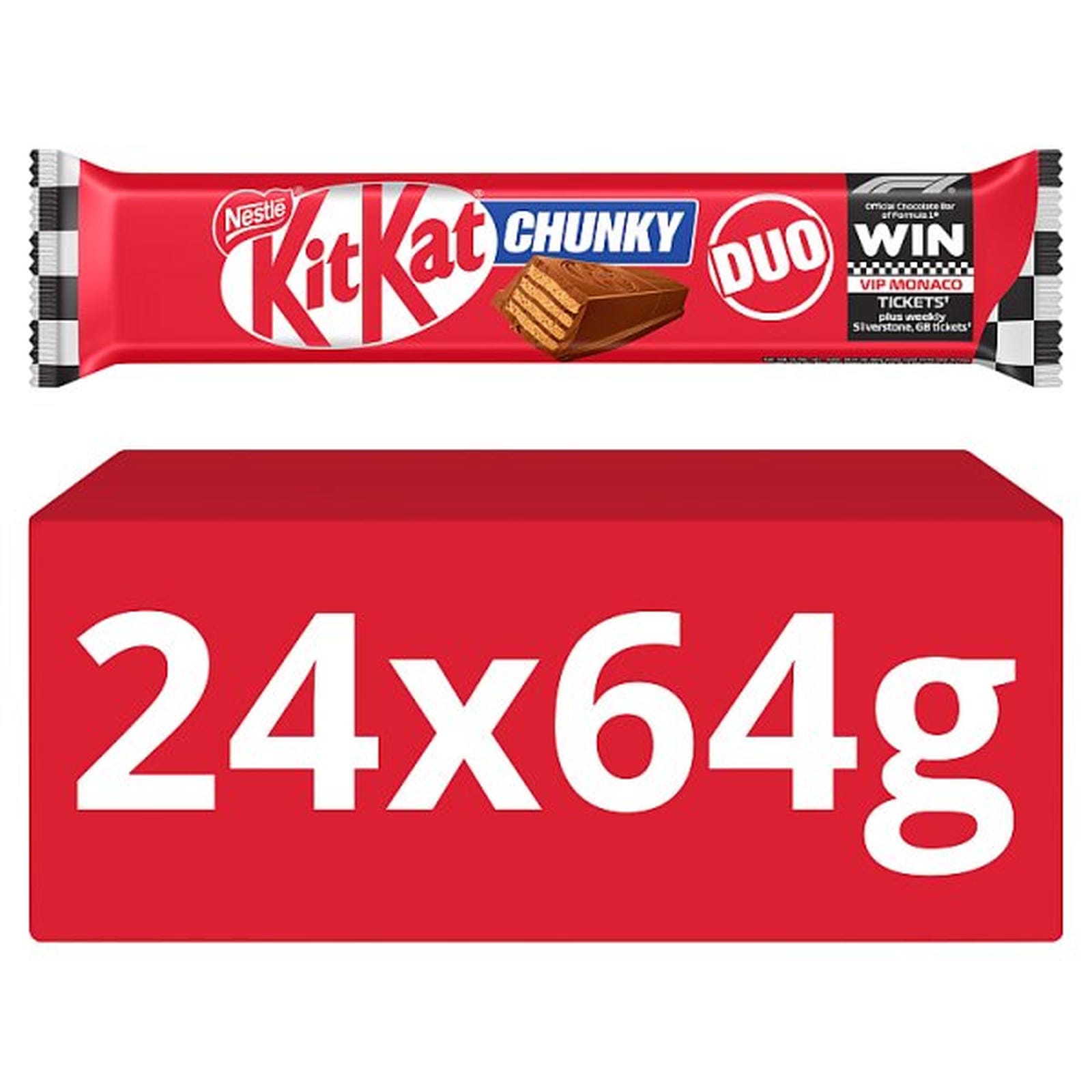 KitKat F1 Chunky Duo Milk Chocolate Bar 64g