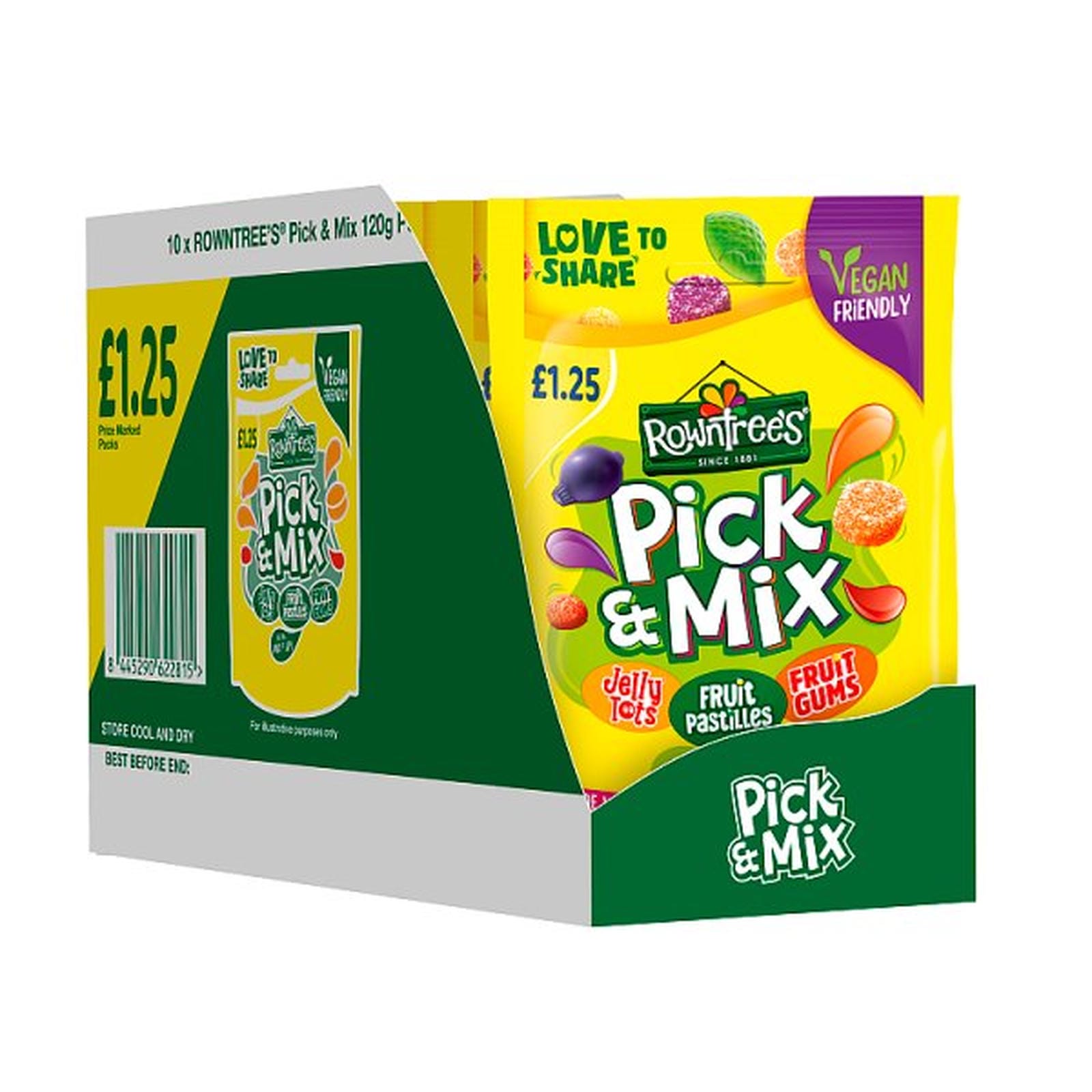Rowntree's Pick & Mix Sweets Sharing Bag 120g PMP £1.25