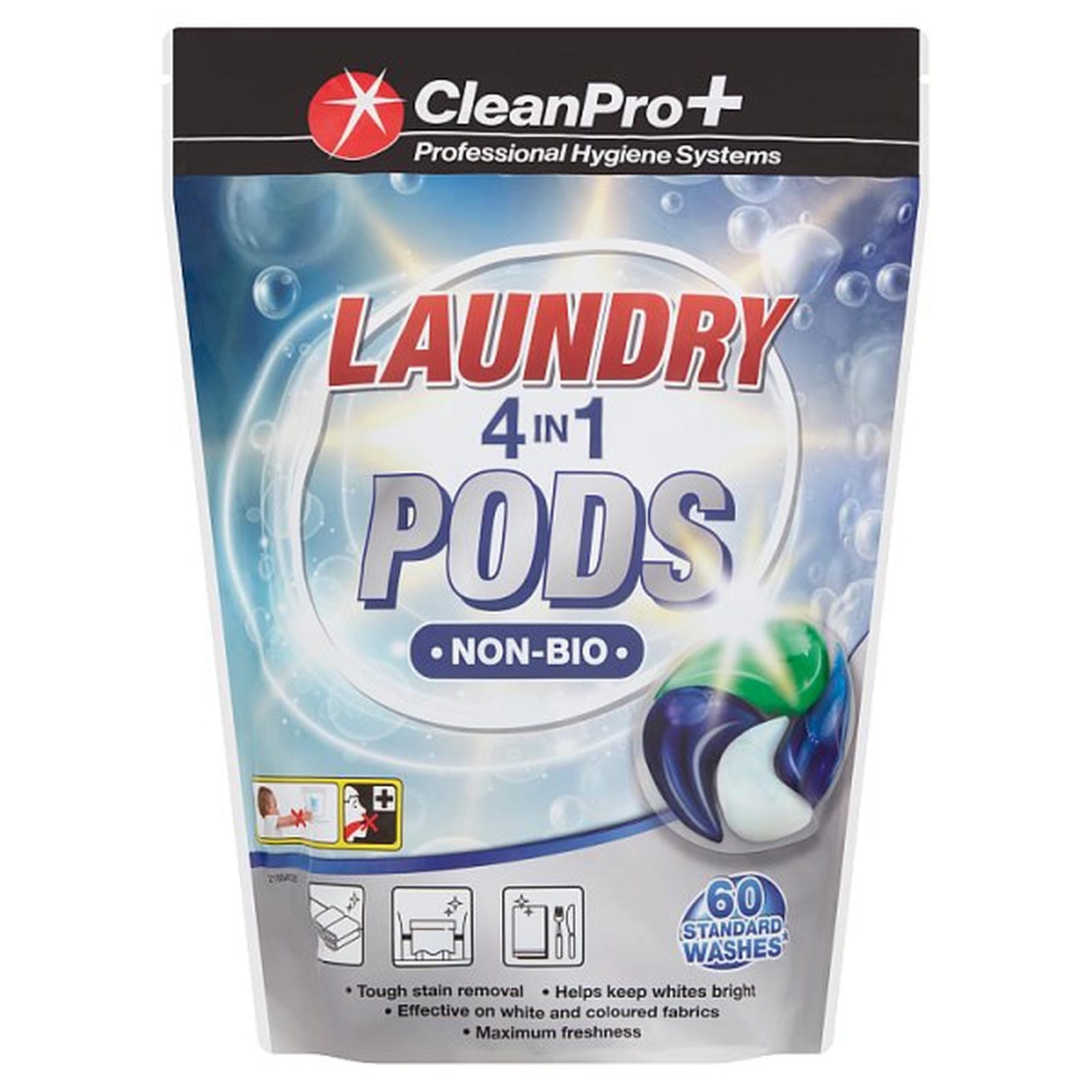 CleanPro+ Laundry 4 in 1 Pods Non-Bio 1.62kg