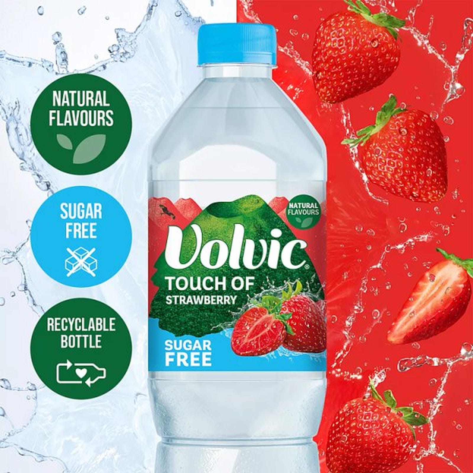 Volvic Touch of Fruit Strawberry Sugar Free Still Flavoured Water 1.5L