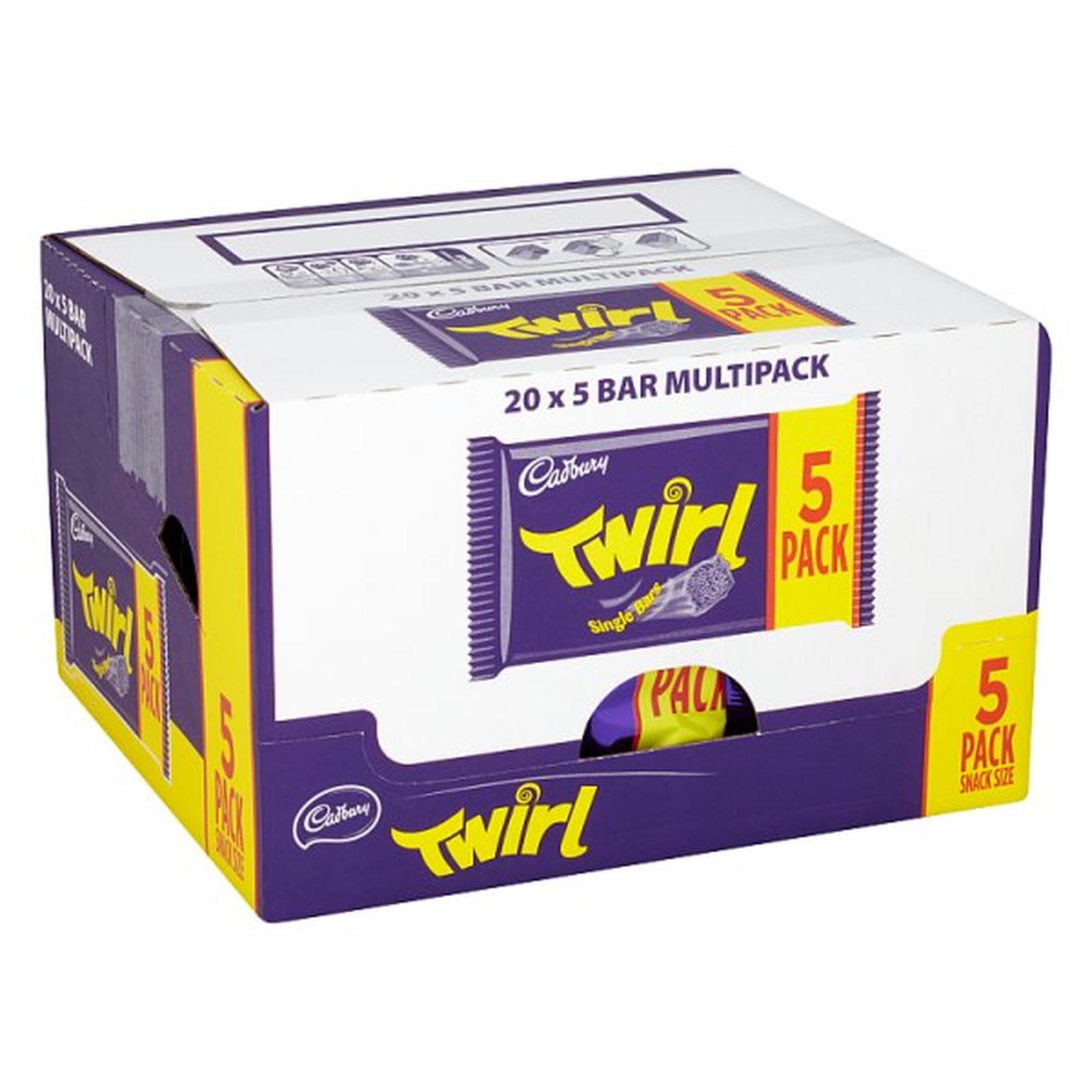 Cadbury Twirl Milk Chocolate 5 Pack Multipack 107.5 g