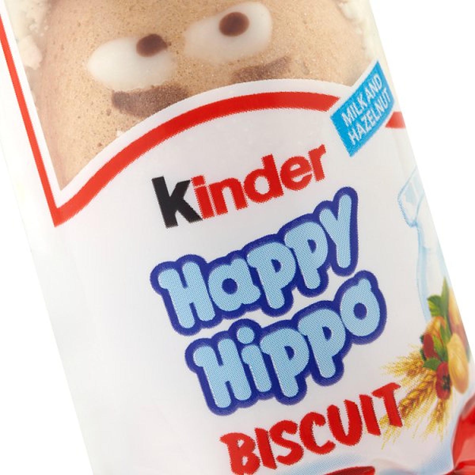 Kinder Happy Hippo Milk & Hazelnut Filling Wafer Biscuit Snack Bar 20.7g