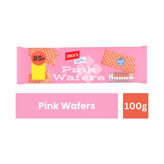Jack's Pink Wafers 100g – 13 x 100g